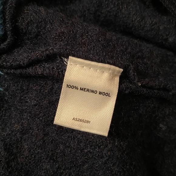 Amber Sun Cardigan Women’s Size Small Teal Black 100% Merino Wool Cardigan - Picture 9 of 14